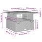 vidaXL Juego de comedor de jardín 4 piezas con cojines ratán PE gris vidaXL Juego de comedor de jardín 4 piezas con cojines ratán PE gris