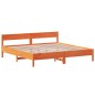 vidaXL Estructura cama con cabecero madera pino marrón cera 180x200 cm vidaXL Estructura cama con cabecero madera pino marrón cera 180x200 cm