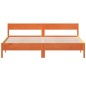 vidaXL Estructura cama con cabecero madera pino marrón cera 180x200 cm vidaXL Estructura cama con cabecero madera pino marrón cera 180x200 cm