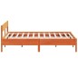 vidaXL Estructura cama con cabecero madera pino marrón cera 180x200 cm vidaXL Estructura cama con cabecero madera pino marrón cera 180x200 cm