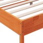 vidaXL Estructura cama con cabecero madera pino marrón cera 180x200 cm vidaXL Estructura cama con cabecero madera pino marrón cera 180x200 cm