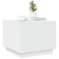 vidaXL Mesa de centro con luces LED blanco 50x50x40 cm vidaXL Mesa de centro con luces LED blanco 50x50x40 cm