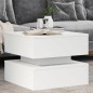 vidaXL Mesa de centro con luces LED blanco 50x50x40 cm vidaXL Mesa de centro con luces LED blanco 50x50x40 cm