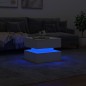 vidaXL Mesa de centro con luces LED blanco 50x50x40 cm vidaXL Mesa de centro con luces LED blanco 50x50x40 cm
