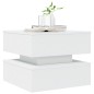 vidaXL Mesa de centro con luces LED blanco 50x50x40 cm vidaXL Mesa de centro con luces LED blanco 50x50x40 cm