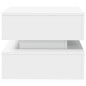 vidaXL Mesa de centro con luces LED blanco 50x50x40 cm vidaXL Mesa de centro con luces LED blanco 50x50x40 cm