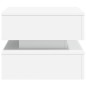 vidaXL Mesa de centro con luces LED blanco 50x50x40 cm vidaXL Mesa de centro con luces LED blanco 50x50x40 cm
