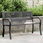 vidaXL Banco de jardín acero negro 120 cm vidaXL Banco de jardín acero negro 120 cm