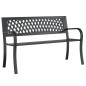 vidaXL Banco de jardín acero negro 120 cm vidaXL Banco de jardín acero negro 120 cm