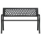 vidaXL Banco de jardín acero negro 120 cm vidaXL Banco de jardín acero negro 120 cm