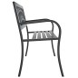 vidaXL Banco de jardín acero negro 120 cm vidaXL Banco de jardín acero negro 120 cm