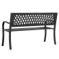 vidaXL Banco de jardín acero negro 120 cm vidaXL Banco de jardín acero negro 120 cm
