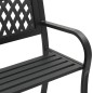 vidaXL Banco de jardín acero negro 120 cm vidaXL Banco de jardín acero negro 120 cm