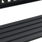 vidaXL Banco de jardín acero negro 120 cm vidaXL Banco de jardín acero negro 120 cm