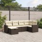 vidaXL Set sofás de jardín 6 piezas y cojines ratán sintético marrón vidaXL Set sofás de jardín 6 piezas y cojines ratán sintético marrón