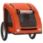 vidaXL Remolque de bicicleta mascotas hierro tela Oxford naranja vidaXL Remolque de bicicleta mascotas hierro tela Oxford naranja