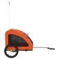 vidaXL Remolque de bicicleta mascotas hierro tela Oxford naranja vidaXL Remolque de bicicleta mascotas hierro tela Oxford naranja