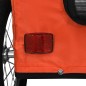 vidaXL Remolque de bicicleta mascotas hierro tela Oxford naranja vidaXL Remolque de bicicleta mascotas hierro tela Oxford naranja