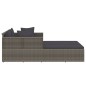 vidaXL Tumbona con cojines ratán sintético gris 182x118x63 cm vidaXL Tumbona con cojines ratán sintético gris 182x118x63 cm