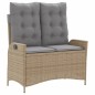vidaXL Set de comedor jardín con cojines 4 pzas ratán sintético beige vidaXL Set de comedor jardín con cojines 4 pzas ratán sintético beige