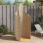 vidaXL Ducha de exterior ratán PE y acacia beige 100x100x241,5 cm