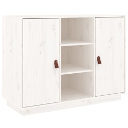 vidaXL Aparador madera maciza de pino blanco 100x40x75 cm