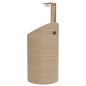 vidaXL Ducha de exterior ratán PE y acacia beige 100x100x241,5 cm