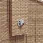 vidaXL Ducha de exterior ratán PE y acacia beige 100x100x241,5 cm