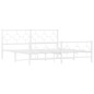 vidaXL Estructura cama metal con cabecero y pie cama blanco 183x213 cm vidaXL Estructura cama metal con cabecero y pie cama blanco 183x213 cm