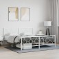 vidaXL Estructura cama metal con cabecero y pie cama blanco 183x213 cm vidaXL Estructura cama metal con cabecero y pie cama blanco 183x213 cm