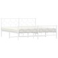 vidaXL Estructura cama metal con cabecero y pie cama blanco 183x213 cm vidaXL Estructura cama metal con cabecero y pie cama blanco 183x213 cm
