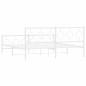 vidaXL Estructura cama metal con cabecero y pie cama blanco 183x213 cm vidaXL Estructura cama metal con cabecero y pie cama blanco 183x213 cm