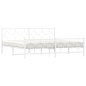 vidaXL Estructura cama metal con cabecero y estribo blanco 200x200 cm vidaXL Estructura cama metal con cabecero y estribo blanco 200x200 cm