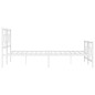 vidaXL Estructura cama metal con cabecero y estribo blanco 200x200 cm vidaXL Estructura cama metal con cabecero y estribo blanco 200x200 cm