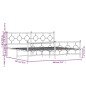vidaXL Estructura cama metal con cabecero y estribo blanco 200x200 cm vidaXL Estructura cama metal con cabecero y estribo blanco 200x200 cm