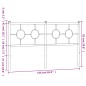 vidaXL Cabecero de metal blanco 150 cm