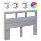 vidaXL Cabecero de cama con luz LED gris Sonoma 140x17x102 cm vidaXL Cabecero de cama con luz LED gris Sonoma 140x17x102 cm