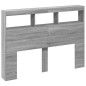 vidaXL Cabecero de cama con luz LED gris Sonoma 140x17x102 cm vidaXL Cabecero de cama con luz LED gris Sonoma 140x17x102 cm