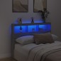 vidaXL Cabecero de cama con luz LED gris Sonoma 140x17x102 cm vidaXL Cabecero de cama con luz LED gris Sonoma 140x17x102 cm