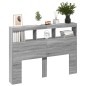 vidaXL Cabecero de cama con luz LED gris Sonoma 140x17x102 cm vidaXL Cabecero de cama con luz LED gris Sonoma 140x17x102 cm