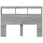 vidaXL Cabecero de cama con luz LED gris Sonoma 140x17x102 cm vidaXL Cabecero de cama con luz LED gris Sonoma 140x17x102 cm