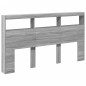 vidaXL Cabecero de cama con luz LED gris Sonoma 180x17x102 cm vidaXL Cabecero de cama con luz LED gris Sonoma 180x17x102 cm