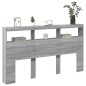 vidaXL Cabecero de cama con luz LED gris Sonoma 180x17x102 cm vidaXL Cabecero de cama con luz LED gris Sonoma 180x17x102 cm
