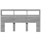 vidaXL Cabecero de cama con luz LED gris Sonoma 180x17x102 cm vidaXL Cabecero de cama con luz LED gris Sonoma 180x17x102 cm