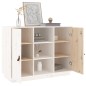 vidaXL Aparador madera maciza de pino blanco 100x40x75 cm
