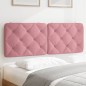 vidaXL Cabecero de cama acolchado terciopelo rosa 140 cm vidaXL Cabecero de cama acolchado terciopelo rosa 140 cm