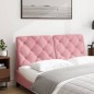 vidaXL Cabecero de cama acolchado terciopelo rosa 140 cm vidaXL Cabecero de cama acolchado terciopelo rosa 140 cm