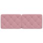 vidaXL Cabecero de cama acolchado terciopelo rosa 140 cm vidaXL Cabecero de cama acolchado terciopelo rosa 140 cm