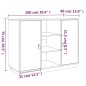 vidaXL Aparador madera maciza de pino blanco 100x40x75 cm