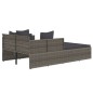 vidaXL Tumbona con cojines ratán sintético gris 182x118x63 cm vidaXL Tumbona con cojines ratán sintético gris 182x118x63 cm
